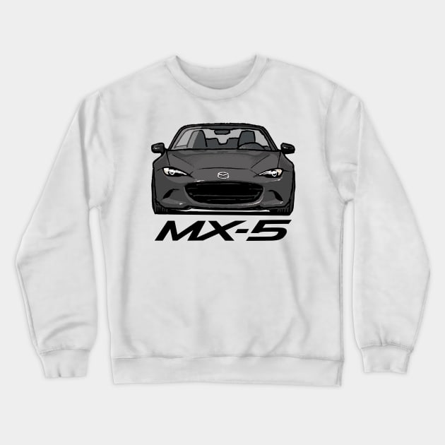 MX5 Miata ND Grey Crewneck Sweatshirt by Woreth